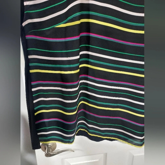 Vince Camuto Multicolored Black Striped Sleeveless Blouse in Size 3X - Picture 4 of 11